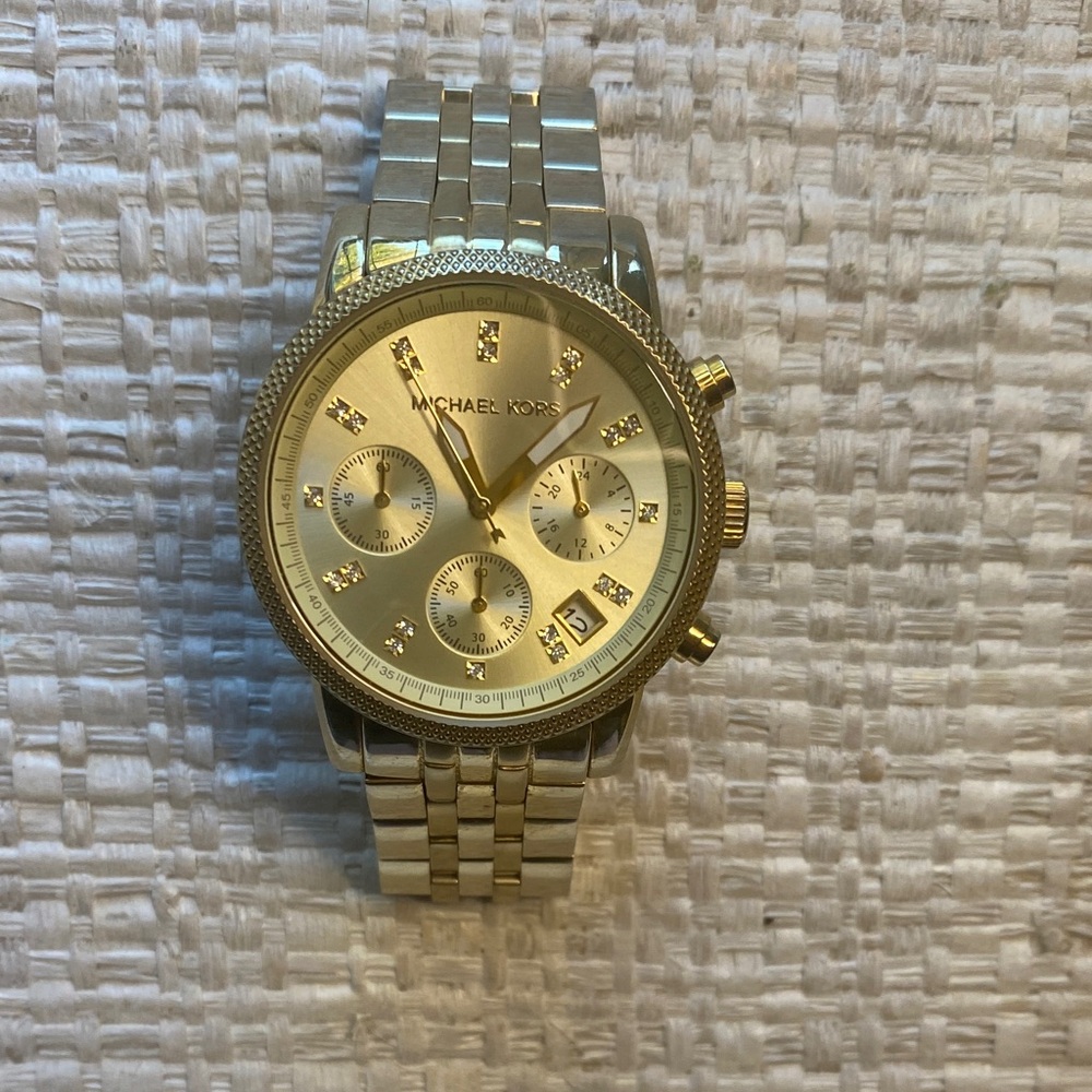 Michael Kors Gold-Tone Chronograph Watch